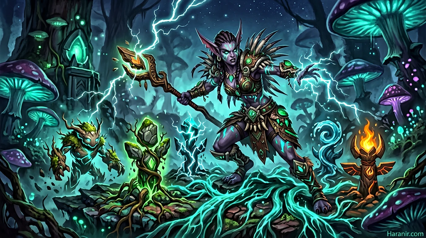 Haranir Shaman top tier - elemental totems healing and DPS synergy with Haranir racials in WoW Midnight