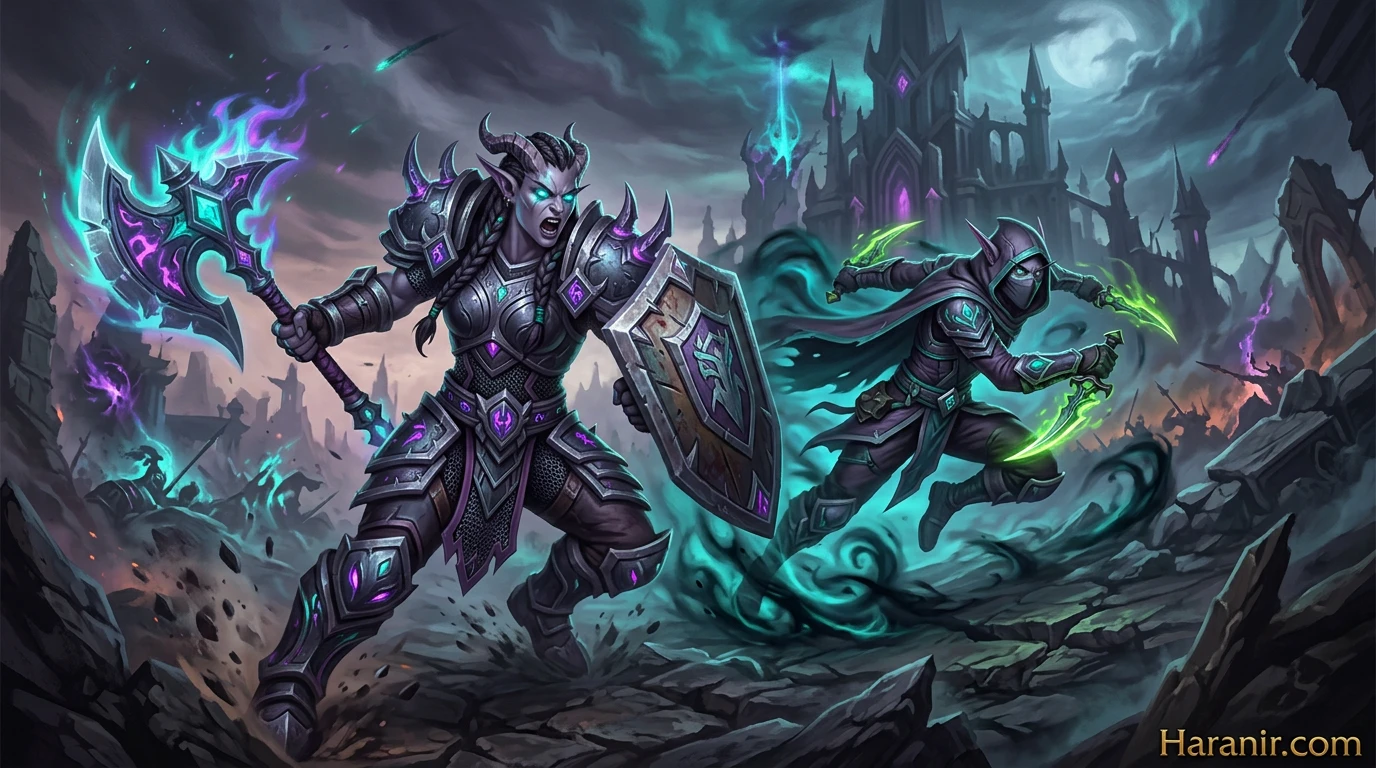 Haranir Warrior and Rogue tier - plate and stealth DPS options with crit racial value for PvE and PvP