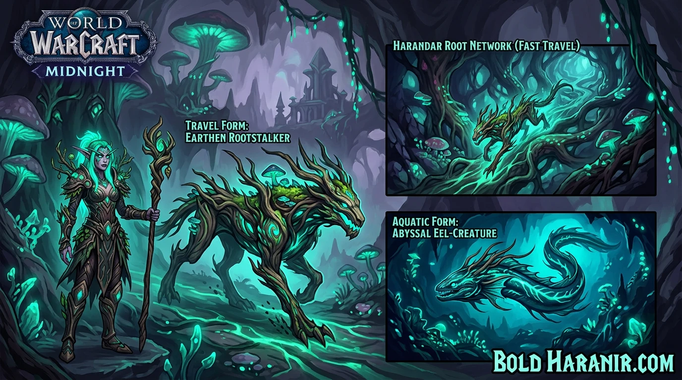 Haranir druid bat travel form - quilled bat flight and Midnight travel shapeshift for Haranir druid form searches