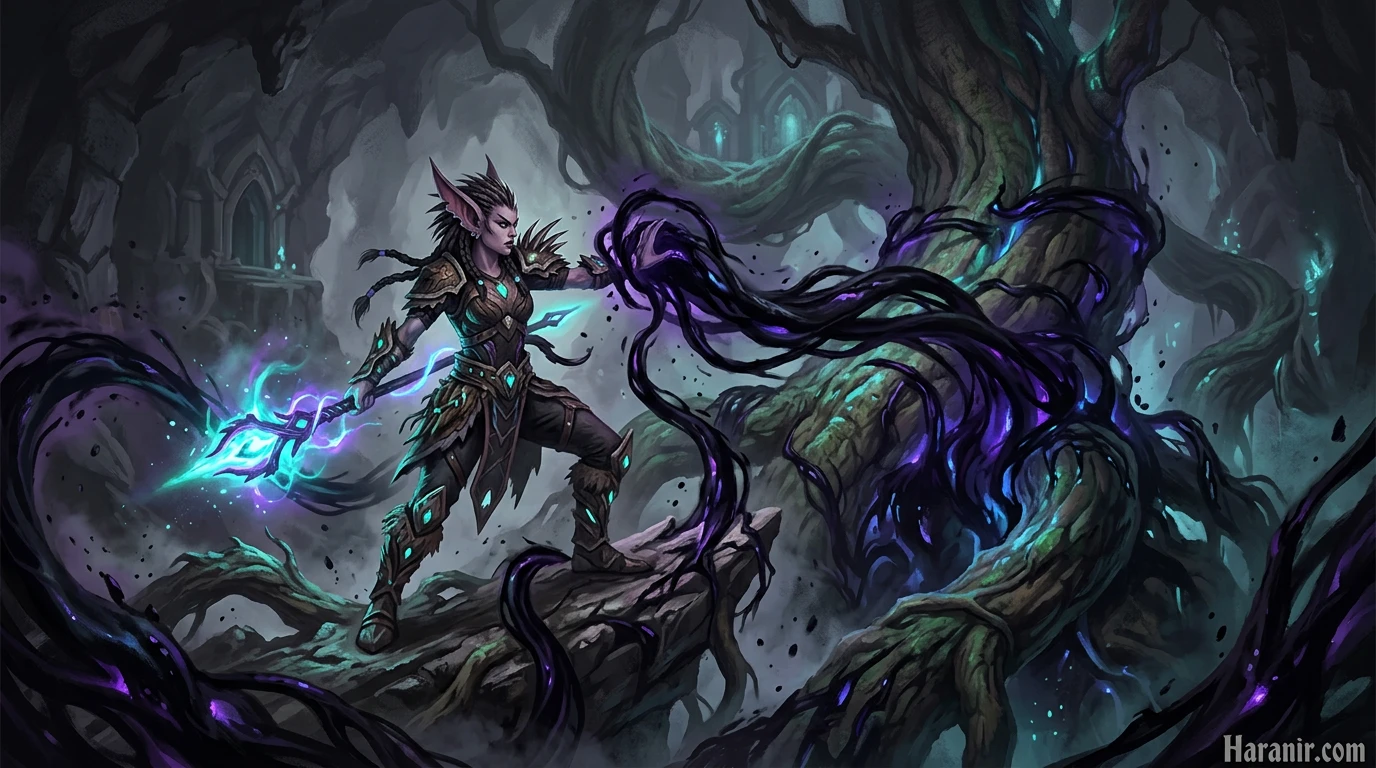 Orweyna Haranir character and Black Blood corruption storyline bridge from The War Within to Midnight