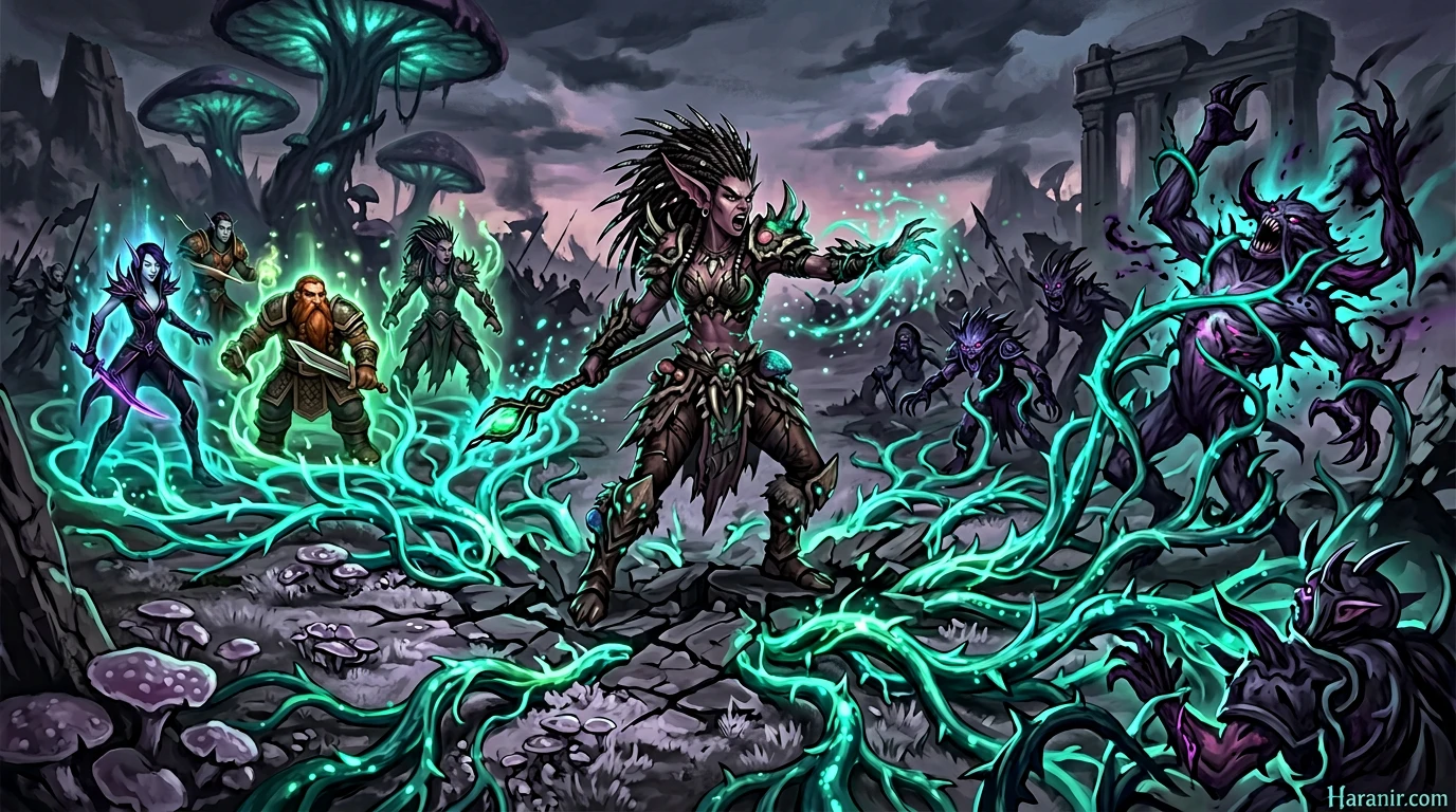 Haranir racial ability - smart root summon healing allies and damaging enemies in an area for Haranir racials searches